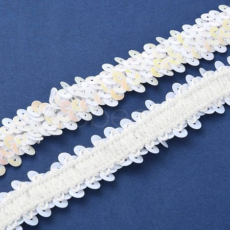 Yarn Lace Trims SRIB-WH0011-036C-1