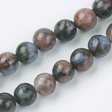 Natural Glaucophane Beads Strands G-F560-8mm-C01-1