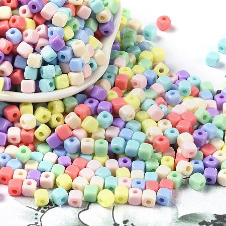 Opaque Acrylic Beads OACR-B025-06-1