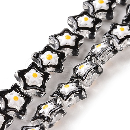 Transparent Glass Beads Strands LAMP-K037-07C-1