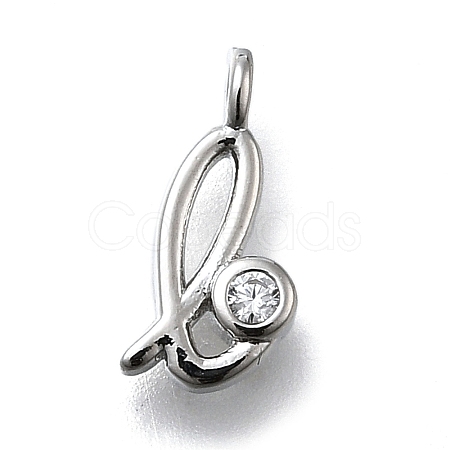 Brass Micro Pave Cubic Zirconia Pendants KK-B132-12P-L-1