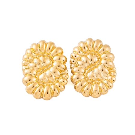Ion Plating(IP) 304 Stainless Steel Stud Earrings for Women EJEW-P279-37G-1