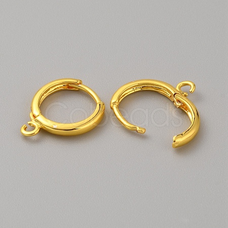 Brass Hoop Earring Findings FIND-WH0110-802C-G-1