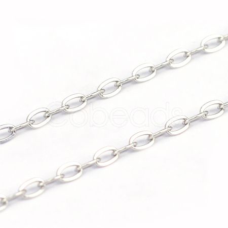 Tarnish Resistant 304 Stainless Steel Cable Chains CHS-L001-57-0.4mm-1