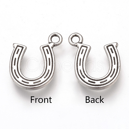 Tibetan Style Alloy Charms TIBEP-T002-81AS-RS-1