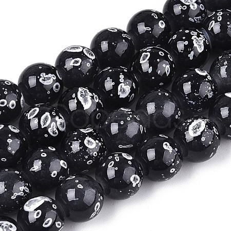 Baking Paint Glass Beads X1-DGLA-N015-10mm-10-1