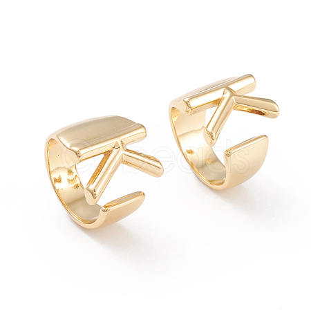 Brass Cuff Rings X-RJEW-L097-06K-1
