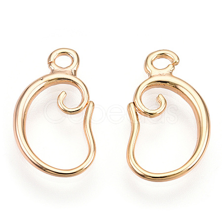 Brass Earring Hooks KK-I649-05G-NF-1