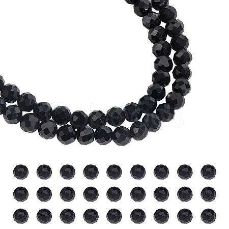 2 Strands Natural Black Spinel Beads Strands G-NB0004-61-1