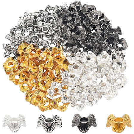 120Pcs 4 Colors Tibetan Style Alloy Beads FIND-SC0017-92B-1