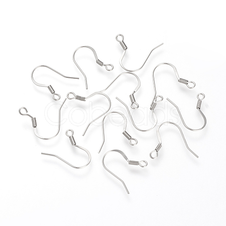 Tarnish Resistant 304 Stainless Steel French Earring Hooks X-STAS-S066-08-1