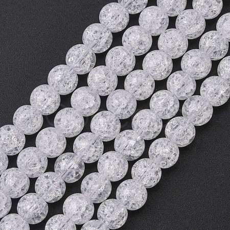 Synthetic Crackle Quartz Beads Strands X-GLAA-S134-6mm-05-1