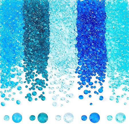6000Pcs 10 Styles Pointed Back Acrylic Rhinestone Cabochons TACR-GA0001-07C-1