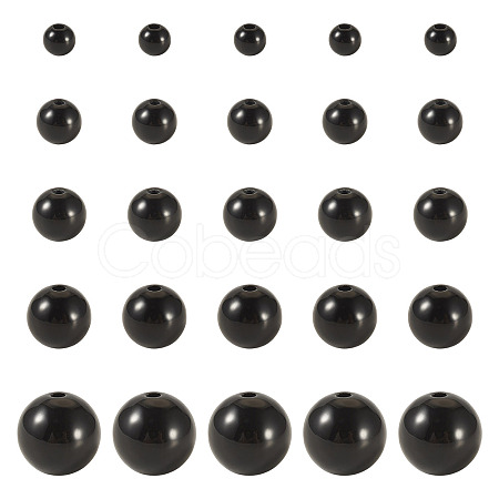 100Pcs 5 Styles Opaque Acrylic Beads MACR-TADJ0001-12B-1
