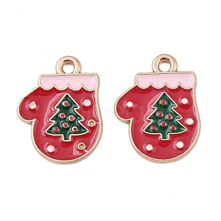 Christmas Alloy Enamel Pendants FIND-I067-02KCG-08-1