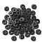 Coconut Beads, Dyed, Donut, Black, 12x4mm, Hole: 3mm, about 100pcs/bag