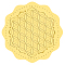 Self Adhesive Gold Foil Embossed Stickers, Medal Decoration Sticker, Flower of Life Pattern, 5x5cm