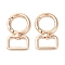 Alloy Swivel Clasps, for Bags and Suitcase, Ring, Light Gold, 34x28x4.5mm