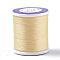 Nylon 66 Coated Beading Threads for Seed Beads, Champagne Yellow, 0.1mm, about 54.68 yards(50m)/roll