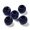 Synthetic Gemstone Imitation Lapis Lazuli European Beads, Large Hole Beads, Round, 12x11mm, Hole: 5.5~6mm