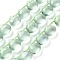 Natural Green Fluorite Beads Strands, Top Drilled, Teardrop, 10.5x10.5x6mm, Hole: 0.9mm, about 20pcs/strand, 7.87 inch(20cm)