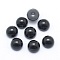 Natural Dyed & Heated Black Agate Cabochons, Half Round, 6x3~3.5mm