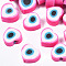 Handmade Polymer Clay Beads, Heart, Hot Pink, 8.5x9.5x4.5mm, Hole: 1.4mm