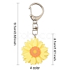 Acrylic Daisy Pendant Decoration HJEW-YW00028-01-3