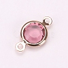 Brass Pave Glass Connector Charms FIND-WH0420-93KCG-03-1