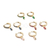 Brass Micro Pave Cubic Zirconia Huggie Hoop Earrings EJEW-K087-03G-1