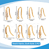 16Pcs 8 Styles 304 Stainless Steel Earring Hooks STAS-PH0006-43G-4