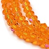 Transparent Electroplate Glass Beads Strands EGLA-A039-T4mm-L23-3