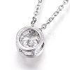 Brass Micro Pave Cubic Zirconia Pendant Necklaces NJEW-O108-29P-2