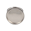 304 Stainless Steel Cuff Ring Components LS-STAS-D372-06P-07-2