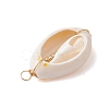 6Pcs 6 Styles Natural Cowrie Shell & Glass Seed Beads Pendants PALLOY-JF02759-05-5