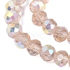 AB Color Plated Transparent Glass Rondelle Beads Strands EGLA-T029-4mm-10D-3