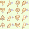 16Pcs 4 Styles Brass Micro Pave Cubic Zirconia Stud Earring Findings KK-BBC0018-64-6