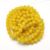 Baking Paint Crackle Glass Bead Strands X-DGLA-Q023-8mm-YS28-3