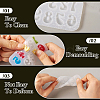 2Pcs 2 Style Letter & Number Silicone Pendant Molds DIY-TA0005-69-4