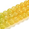 Spray Painted Crackle Glass Beads Strands DGLA-C002-8mm-11-3