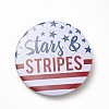 Independence Day Flat Round Tinplate Badge Pins JEWB-G021-01F-1