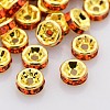 Brass Rhinestone Spacer Beads RB-A014-Z6mm-20G-1