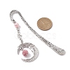 Alloy Moon Pendant Bookmark AJEW-JK00296-02-3