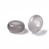 Natural Grey Agate European Beads G-Q503-11-2