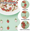 80Pcs 2 Colors Light Gold Plated Alloy Enamel Pendants ENAM-HY0001-49-3