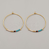 Bohemian Handmade Glass Seed Beads Hoop Earrings AM1646-6-1