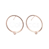 201 Stainless Steel Stud Earring Findings STAS-K241-12RG-1