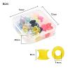 32Pcs 16 Colors Silicone Glitter Thin Ear Gauges Flesh Tunnels Plugs FIND-YW0001-19B-4