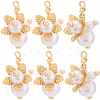 Beebeecraft 10Pcs ABS Plastic Imitation Pearl Pendants KK-BBC0009-58-1