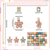 DIY Flower & Letter Alloy Enamel Cup Charms Pendant Decorations Making Kit DIY-SC0025-72-2